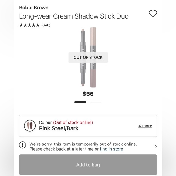 Bobbi Brown Dual Ended Wear Cream Shadow Stick 1.6g - Picture 4 of 4